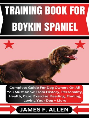 cover image of TRAINING BOOK FOR BOYKIN SPANIEL